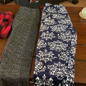 2 Pair of warm small/ medium leggings